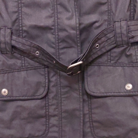 Cabela's Women's Charcoal Canvas Belted Jacket Size L - Picture 8 of 10